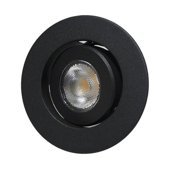 NICOR 2 in. LED Gimbal Downlight in Black, 3000K
