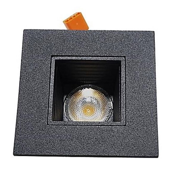 NICOR 2 in. Square LED Downlight with Baffle Trim in Black, 3000K