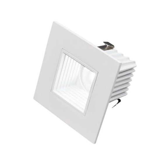 NICOR Lighting DQR2-10-120-3K-WH-BF 2 in. Square LED Downlight with Baffle Trim in White - 3000K