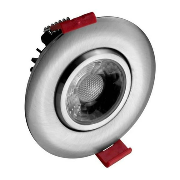 Nicor Lighting DGD311204KRDNK 3 in. Nickel LED Gimbal Recessed Downlight - 4000K