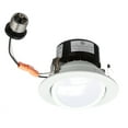 thumbnail image 1 of NICOR Lighting 4-Inch Dimmable 4000K LED Gimbal Recessed Downlight, White (DLG4-10-120-4K-WH), 1 of 10