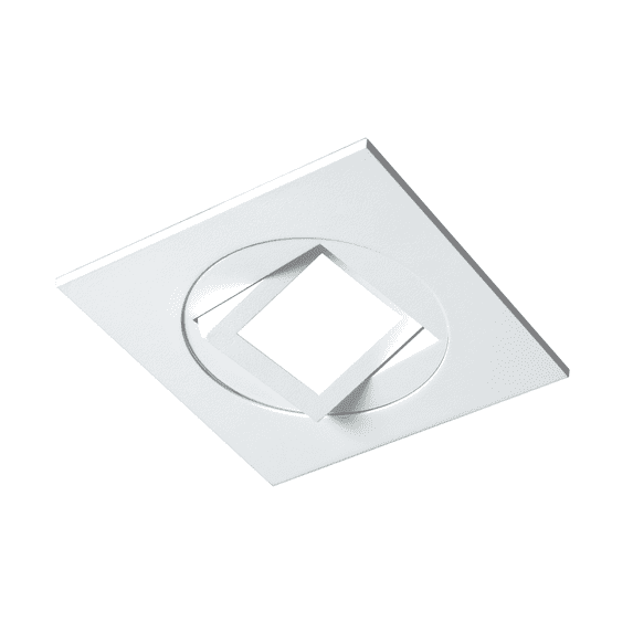 NICOR Lighting 4 inch White Square Multi-Adjustable Recessed LED Downlight, 5000K (DQR4MA11205KWH)