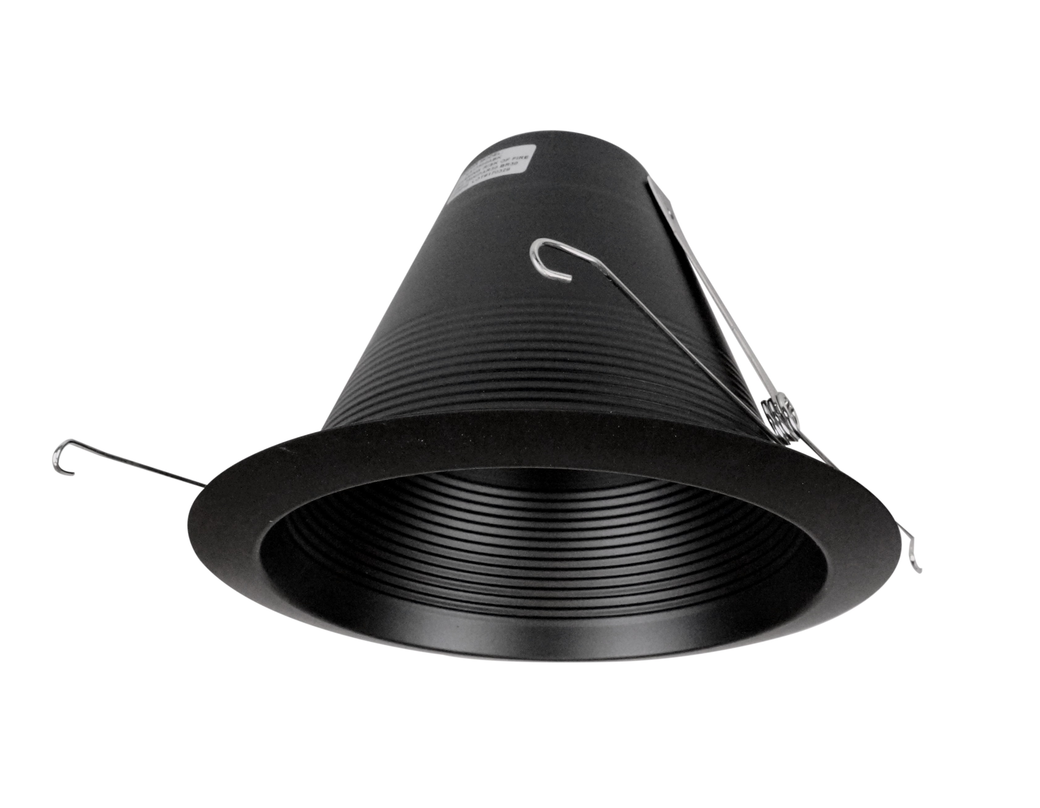 6-Inch Black Aluminum Recessed LED Trim