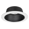 thumbnail image 1 of Nicor Lighting 17503 Recessed Baffle Light Fixture Round Downlight Trim - White, 1 of 2