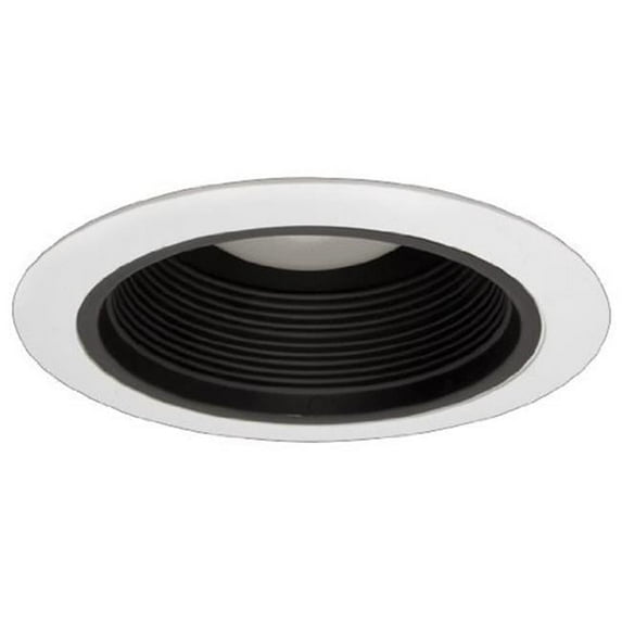 Nicor Lighting 17551A 6 in. Cone Baffle Trim, Black & White - 75 watt