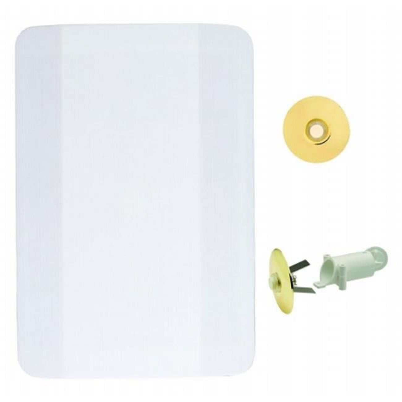 NICOR Lighting TwoDoor Door Bell Chime Kit with Round Lighted Stucco Push Button, White