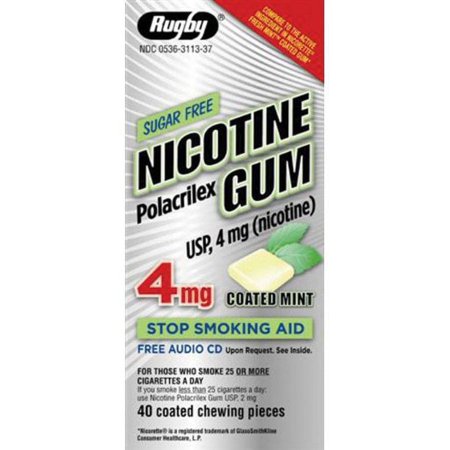 NICOTINE GUM 4 MG MINT RUG Size: 40