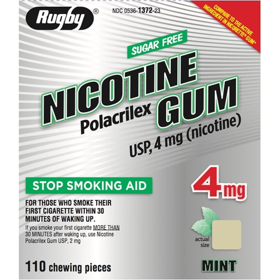 NICOTINE GUM RUGBY MINT 4 mg 110