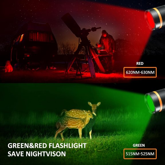 NICRON Flashlights,Rechargeable Magnetic LED Flashlights,1200 High lumens Tactical Flashlight,White/Red/Green Lights USB Charging,90 Degree Twist,IP65 Waterproof Outdoor$$Tools & Hardware Other