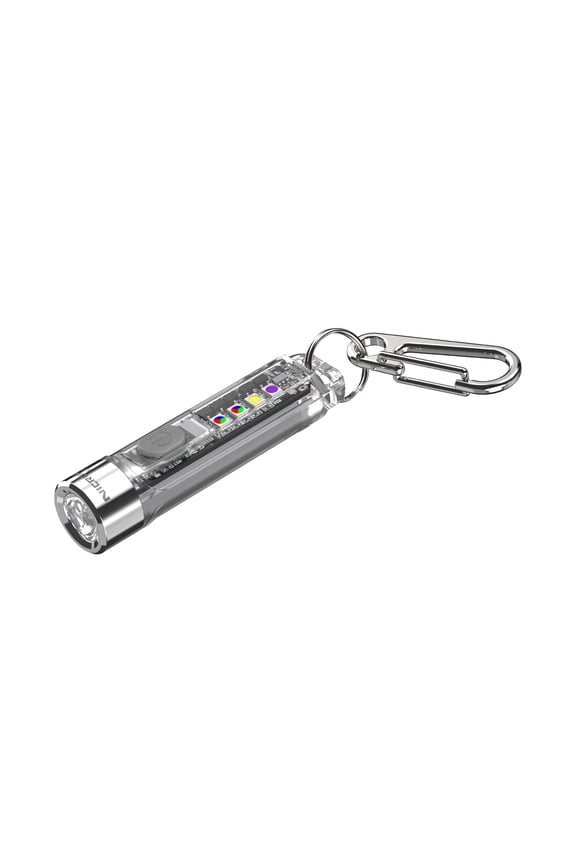 K11 v2.0 Rechargeable Multi-Color Keychain Light, 400LM/74m, White/Warm/UV/RGB Modes, IPX4, 16g, Camping EDC