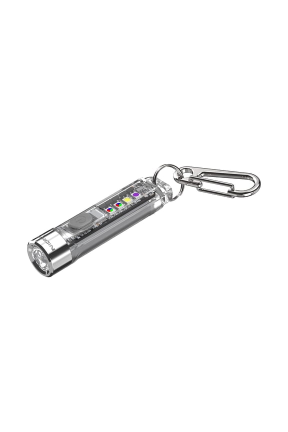 K11 v2.0 Rechargeable Multi-Color Keychain Light, 400LM/74m, White/Warm/UV/RGB Modes, IPX4, 16g, Camping EDC