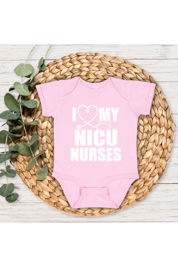NICU Baby Bodysuit, Nurses Love Me Infant Outfit, Newborn Gift