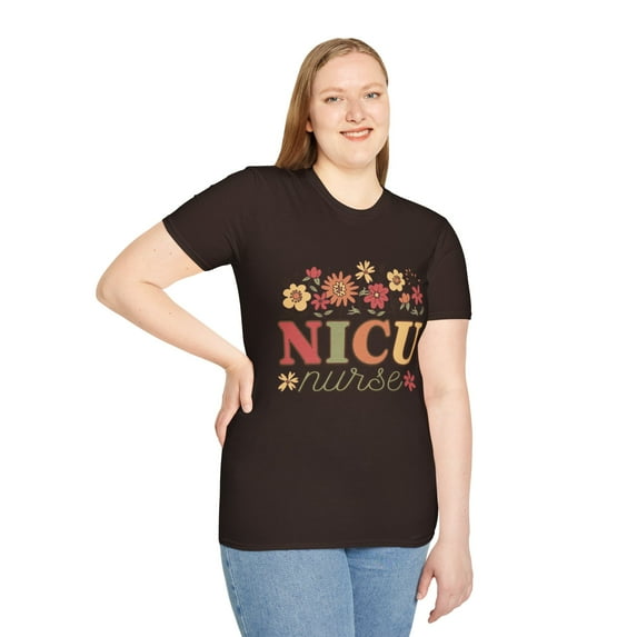 NICU Nurse Flowers NICU Nursing Graphic Men Women Novelty