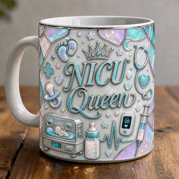 NICU Nurse Mug 3D Effect Neonatal ICU Coffee Cup Gift for Nurse Appreciation