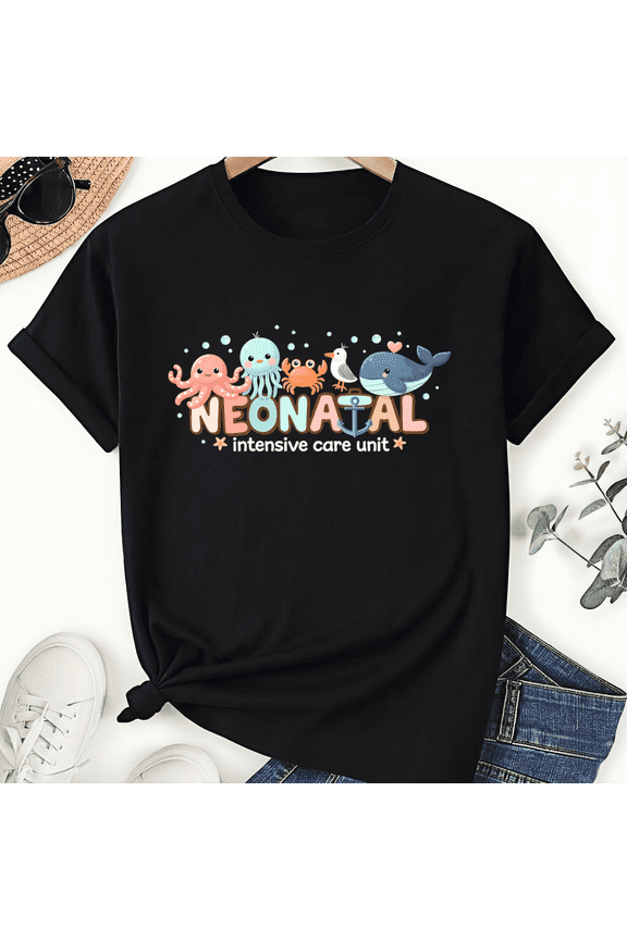 NICU Nurse Neonatal Sea Creatures Ocean Unisex T-Shirt