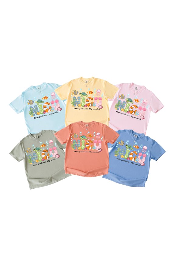 NICU Nurse Shirt NICU Ocean Tee Neonatal Intensive Care Unit Tshirt Neonatal ICU Nurse Gif