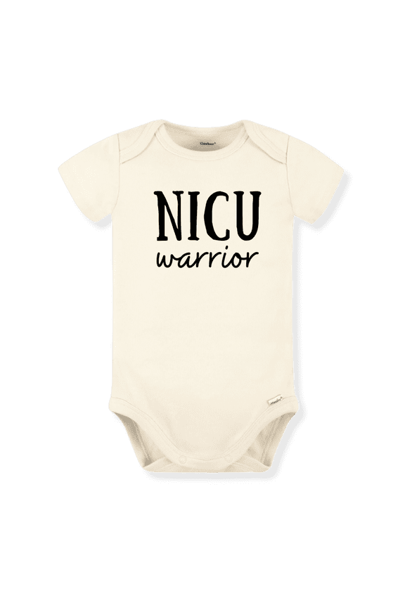 NICU Warrior Baby Bodysuit, Newborn Outfit, Baby Clothes, Gift for Children 6-9m Natural