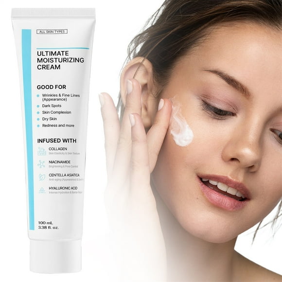 NIDA Youthful Moisturizing Cream | Centella Asiatica, Niacinamide, Hyaluronic Acid, Collagen | Wrinkles, Fine Lines, Dark Spots, Dry Skin, Redness | 3.38 fl. oz., 100ml