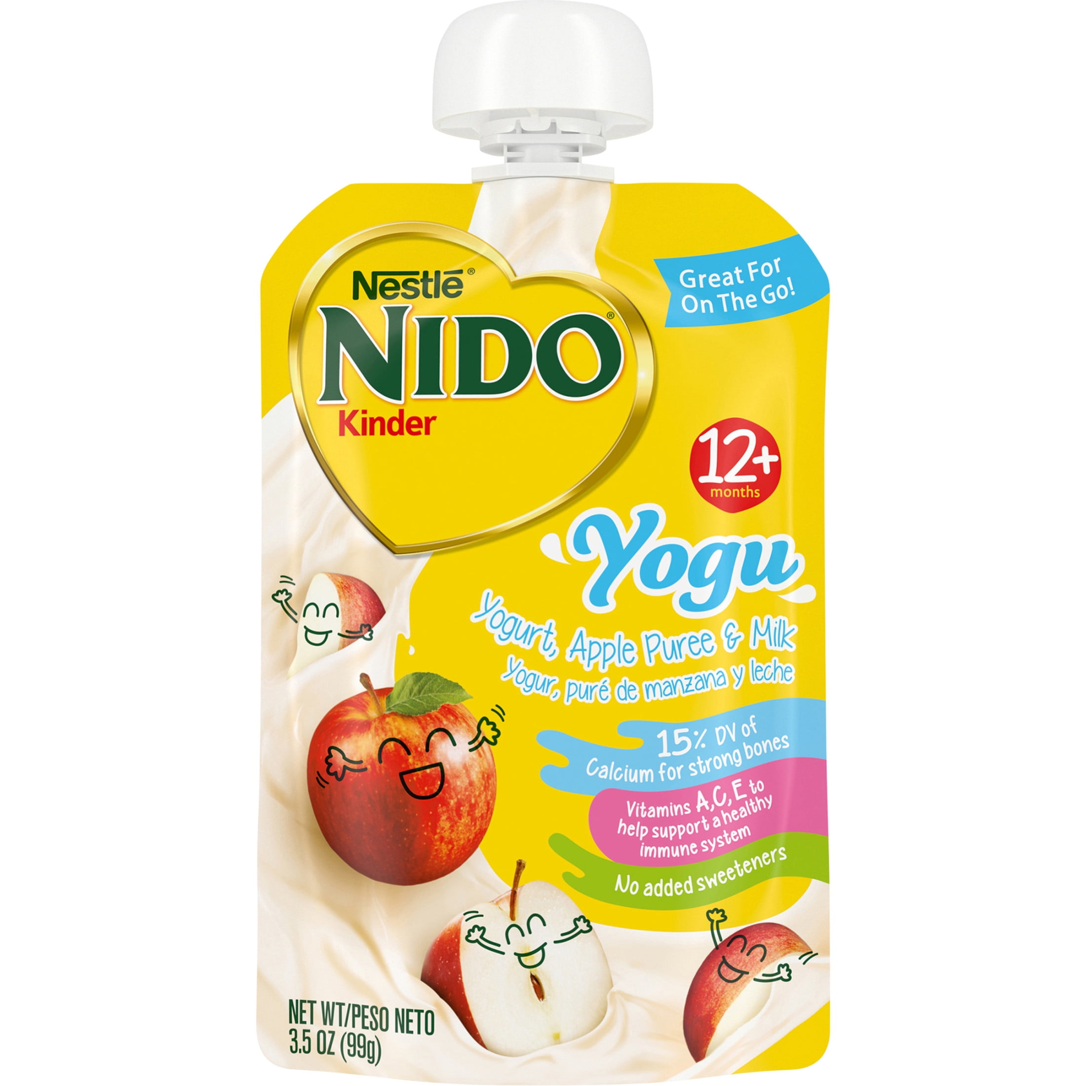 NIDO Yogu Toddler Pouch, Apple and Yogurt, 3.5 oz Pouch