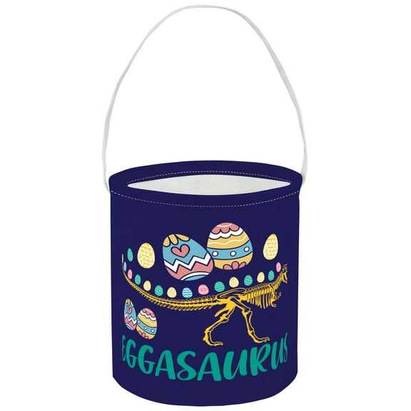 NIETEIN Cute Canvas Cotton Rectangular Easter Basket Rabbit Basket for Easter Egg for Easter Party Decor Kid Large Empty Easter Basket