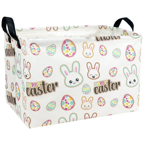 NIETEIN Easter Basket Large Personalized Rabbit Design for Kids