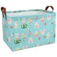 thumbnail image 1 of NIETEIN Cute Easter Basket Large Canvas Personalized Rabbit Design for Kids, 1 of 7