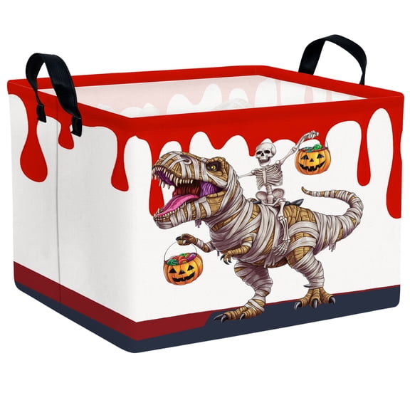 NIETEIN Large Halloween Candy Basket Kid & Baby Friendly Home & Party Decor (Mummy Dinosaur)