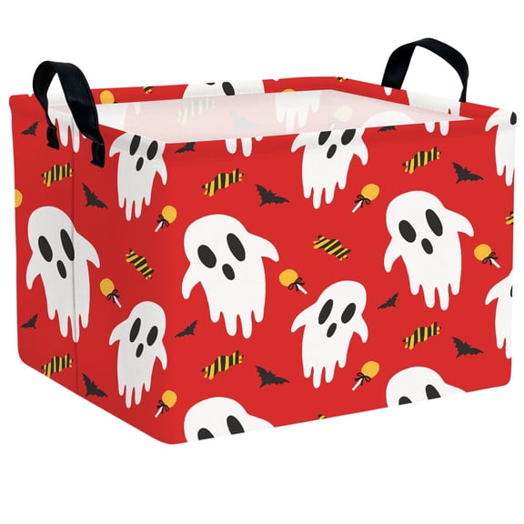 NIETEIN Large Halloween Candy Basket Kid & Baby Friendly Home & Party Decor (Red Ghost Candy)