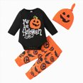 thumbnail image 1 of NIEWTR 0 3 6 9 12 18 Month Baby Boy Clothes Little Cute Embroidery Ribbed Long Sleeve Romper Pants Set Newborn Fall Winter Outfits(A-Orange,6-9 Months), 1 of 9