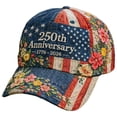 thumbnail image 1 of NIEWTR 1776-2026 U.S. 250th Anniversary Hat, Embroidered Liberty, Distressed Washed Cap for Men Women(C,One Size), 1 of 9