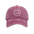 thumbnail image 1 of NIEWTR 250 Years of Freedom USA Hat, 250th Anniversary Print, Retro Washed Adjustable Cap(A01-Wine,A), 1 of 5