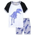 thumbnail image 1 of NIEWTR 2Pcs Toddler Baby Boy Girlss Outfit Short Sleeve T-shirt Elastic Shorts Infant Summer Elastic Shorts Summer Pjs For 18-24 Months 2t 3t 4t 5t 6t Children's Day Gift 2PCS Set ,4-5 Years, 1 of 3
