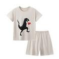 thumbnail image 1 of NIEWTR 2Pcs Toddler Baby Boy Girlss Outfit Short Sleeve T-shirt Elastic Shorts Set Cartoon Print 2PCS Set For 18-24 Months 2t 3t 4t 5t 6t Pajamas & Dailywear Set ,3-4 Years, 1 of 7