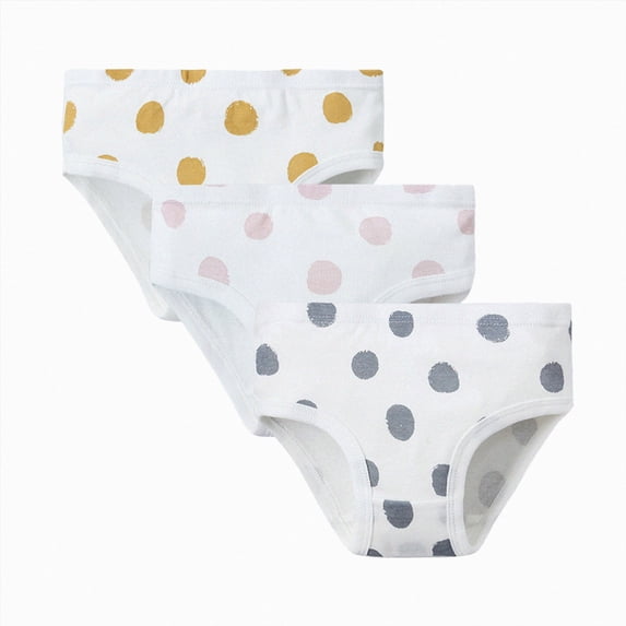 NIEWTR 3PCS Little Girls Cotton Underwear Briefs Shorts for Toddler Kids Panties Baby Princess Panties(A-White,4-5 Years)