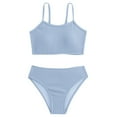 thumbnail image 1 of NIEWTR 7 14 Years Old Middle And Older Girls Bikini With Bra Pads Two Piece Swimsuit Swimwear Beach Bathing Suit for Summer Vacation 7-8 Years Blue, 1 of 7