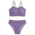 thumbnail image 1 of NIEWTR 7 14 Years Old Middle And Older Girls Bikini With Bra Pads Two Piece Swimsuit Swimwear Beach Bathing Suit for Summer Vacation 9-10 Years Purple, 1 of 7