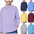 thumbnail image 1 of NIEWTR 8-9 Years Teen Boys Girls Boys And Girls Shirts Long Sleeved T Shirts Childrens Bottom Shirts,A172-Dark Blue, 1 of 5