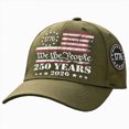 thumbnail image 1 of NIEWTR America 250 Hat Baseball Cap for Men Women Adjustable Embroidered Patriotic Eagle Country Hat 1776-2026 Semiquincentennial(A-AG,One Size), 1 of 4