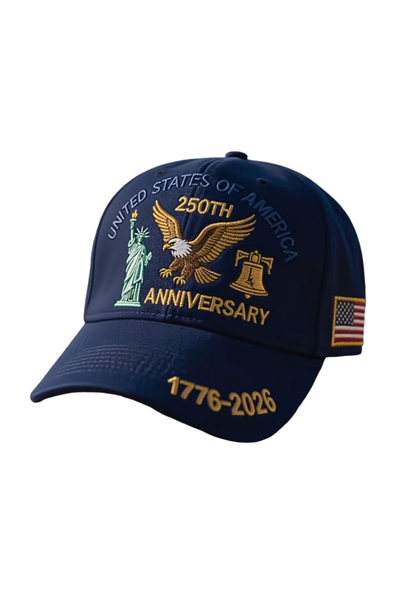America 250th Anniversary USA Hat Adjustable Embroidered 250th Anniversary Patriotic Retro Washed Hat Baseball Caps(D,A)