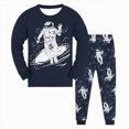 thumbnail image 1 of NIEWTR Baby Boy Clothes Toddler Kids Sweatsuits 2 Piece Set Infant Toddler Boy Crewneck Long Sleeve Shirt with Elastic Waist Pajama Pants Fall Winter Soft for 0-3M(A-Blue,8-9 Years), 1 of 4