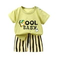 thumbnail image 1 of NIEWTR Baby Boy Clothes Toddler Summer Dinosaur Outfit Short Sleeve T-Shirt Tee Tops Joggers Casual Elastic Shorts 2Pcs Set Short Sets Summer Pjs Pajamas & Dailywear Set 7-8 Years,Black, 1 of 3