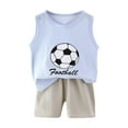 thumbnail image 1 of NIEWTR Baby Boy Girls Toddler Summer Outfit Short Sleeve T-shirt Elastic Waist Shorts 2 Piece Short Set For 18-24 Months 2t 3t 4t 5t 6t Children's Day Gift 2PCS Set ,5-6 Years, 1 of 3