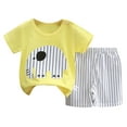 thumbnail image 1 of NIEWTR Baby Boy Short Outfits Summer Toddler Boy Shorts Dinosaur Short Sleeve T-shirt 2 Pcs Summer Baby Boy Short Set For 1t 2t 3t 4t 5t 6t (White,5-6 Years), 1 of 7