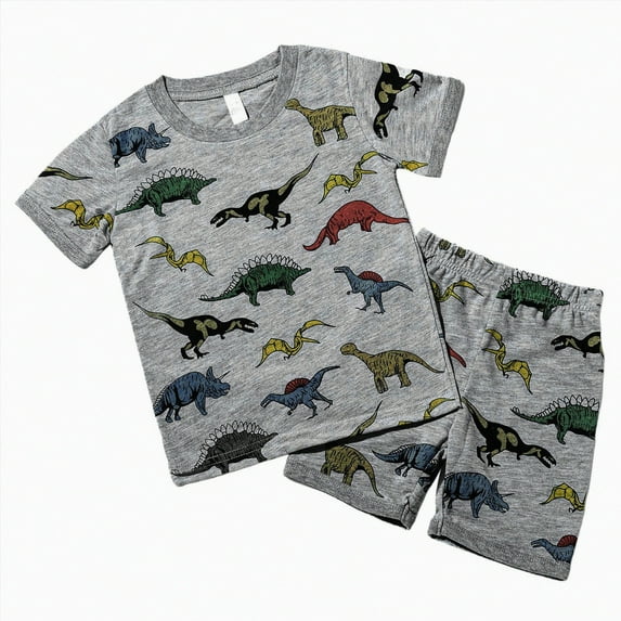 NIEWTR Baby Boy Summer Outfits Henley Shirt Soft Pocket Short Sleeve Tops & Shorts Sets T-Shirt Tops & Shorts Sets 2Pcs For 1t 2t 3t 4t 5t 6t Pajamas & Dailywear (Gray,4-5 Years)