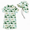 thumbnail image 1 of NIEWTR Baby Boy Swimsuit UPF 50+ Short-Sleeve One Piece Zipper Toddler Bathing Suit Baby Beach Wear Sunsuit(Green,0-3 Months), 1 of 8