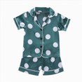 thumbnail image 1 of NIEWTR Baby Boys Clothes Set Toddler Infant Boys Button-down Shirt Tops + Cotton Gauze Shorts Summer Outfit 2PCS with Pockets(A1-Green,6-12 Months), 1 of 5