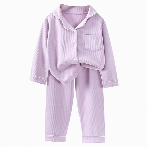 NIEWTR Baby Boys Girls Cotton Pajama Sets Cute Cartoon Print Pajamas Long Johns Fall Winter Thermal Underwear Set Long Sleeve Tops Printed Long Pants Sets Baby Clothes