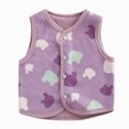 thumbnail image 1 of NIEWTR Baby Boys Girls Fleece Vest Button Down Sleeveless Jacket Cute Kids Fall Winter Waistcoat Outerwear with Pocket, 1 of 8