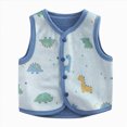 thumbnail image 1 of NIEWTR Baby Boys Girls Fleece Vest Button Down Sleeveless Jacket Cute Kids Fall Winter Waistcoat Outerwear with Pocket, 1 of 8