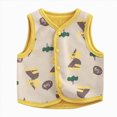 thumbnail image 1 of NIEWTR Baby Boys Girls Fleece Vest Button Down Sleeveless Jacket Cute Kids Fall Winter Waistcoat Outerwear with Pocket, 1 of 8